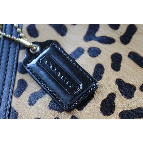 Coach - Park Ocelot (Leopard) Haircalf - Pony Leather Flap Satchel, Convertible - Picture 5 of 15